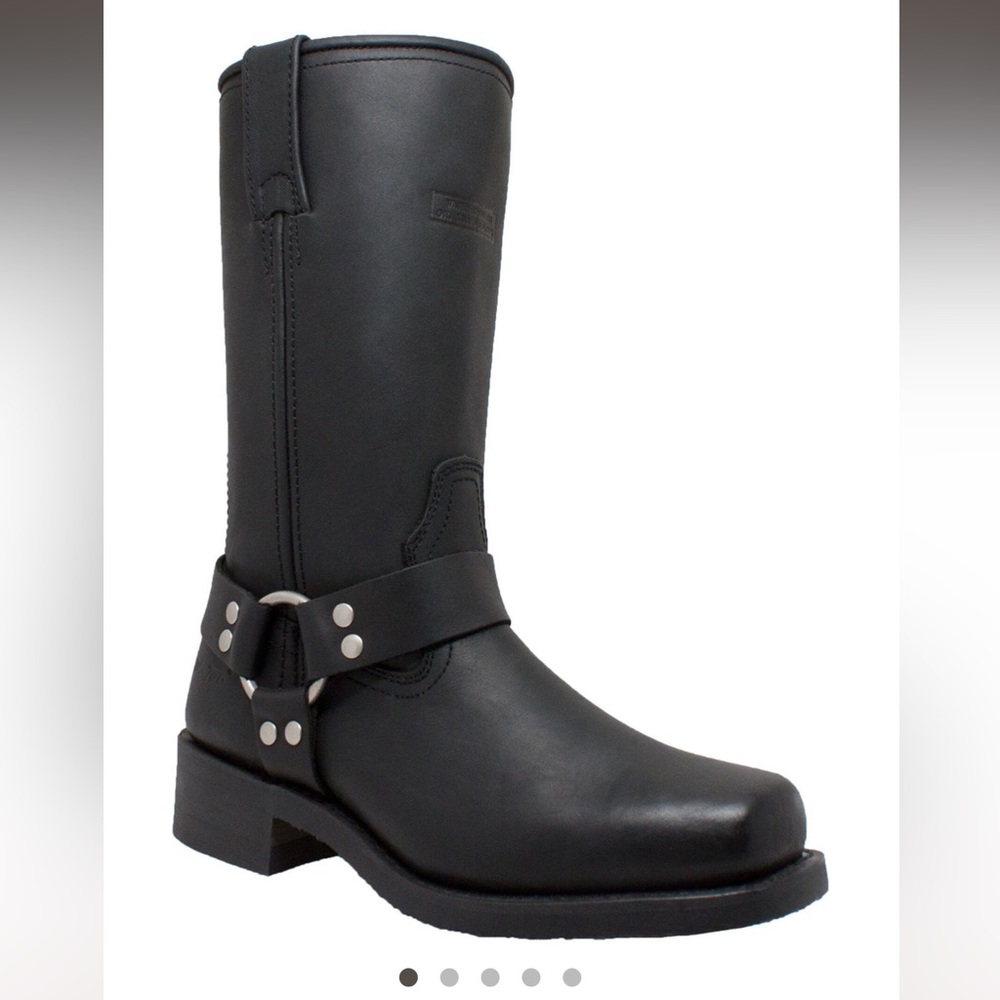 NEW- AdTecs Women’s 12” Harness Biker Boot- Full Grain Leather - 10m